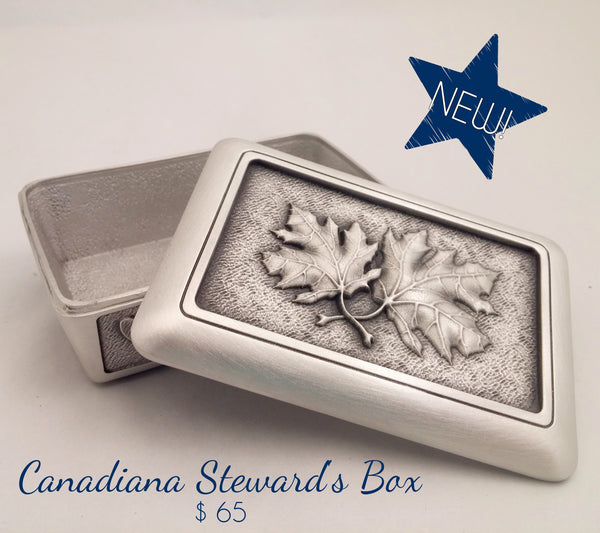 pewter maple leaf memory box
