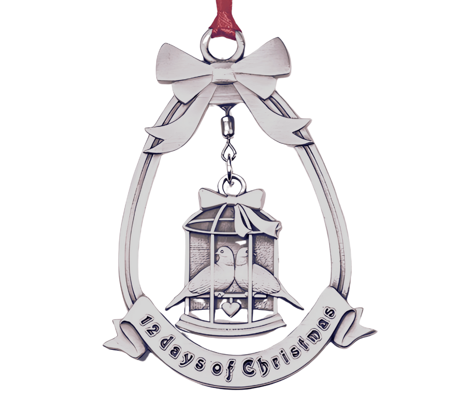 2 Turtle Doves – 12 Days of Christmas Ornament