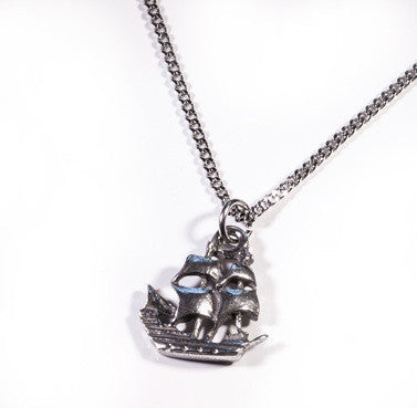 Small Galley (Boat) Pewter Pendant