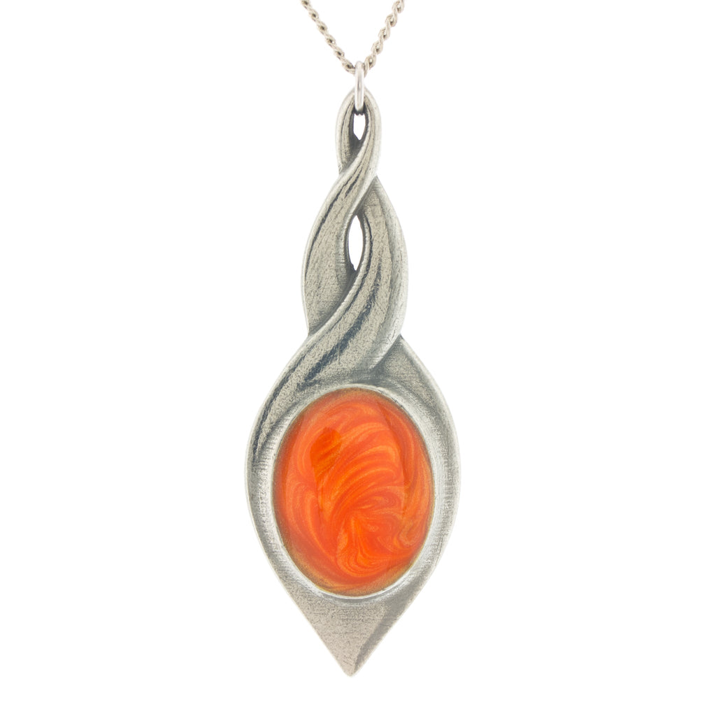 orange pewter allure pendant pewter jewelry