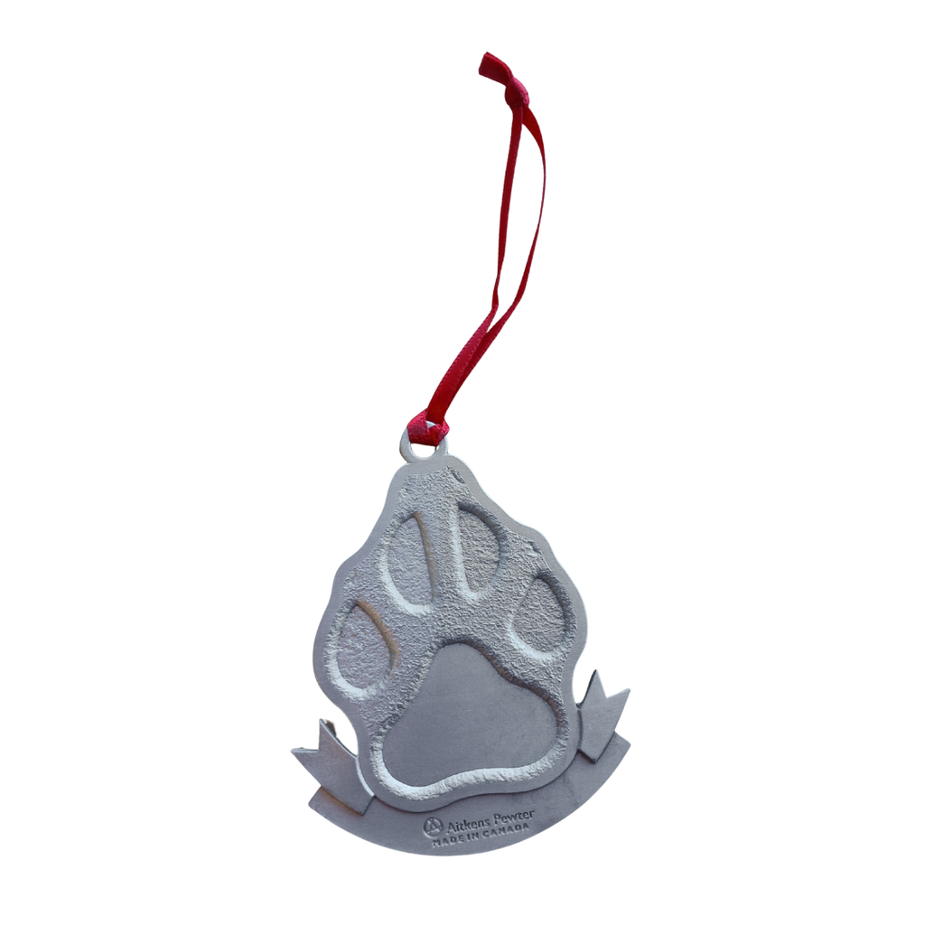 Paw Print Memorial Ornament - Dog