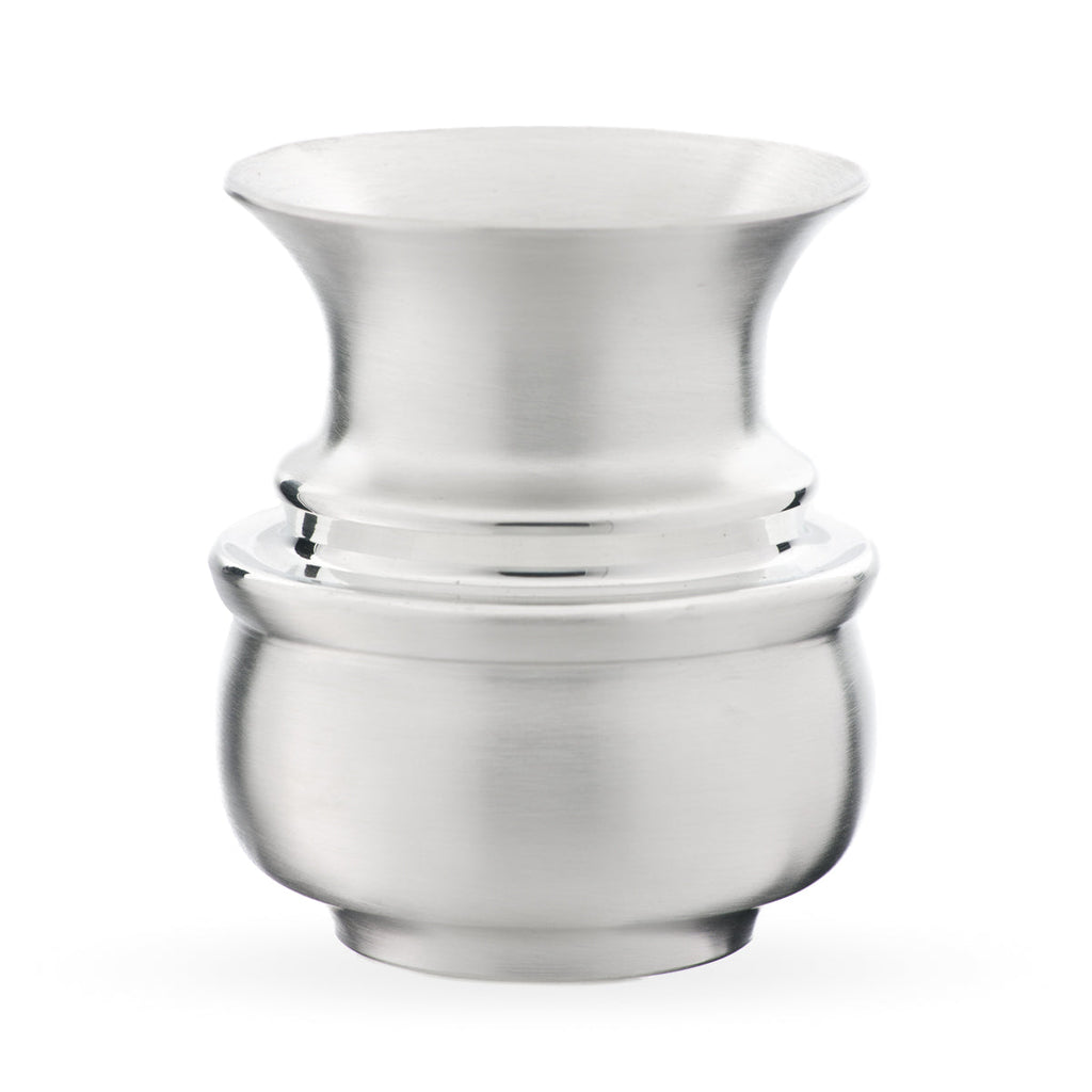 Small Freespun Vase. Satin finish variation. Made from Pewter. Made in Fredericton NB New Brunswick Canada