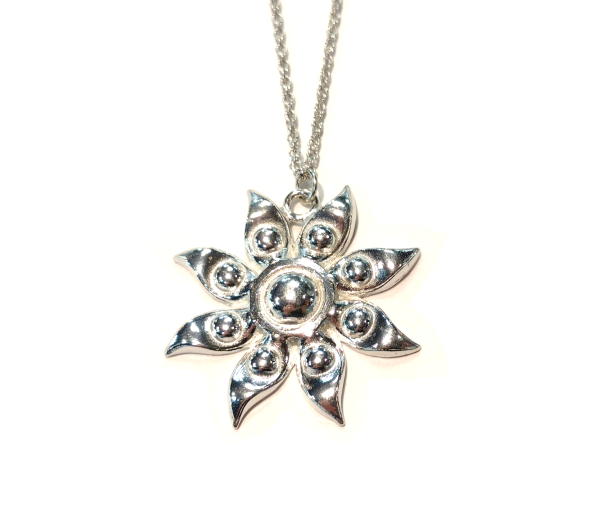 Sunset Pearl Pendant. Made from Pewter. Necklace. Made in Fredericton NB New Brunswick Canada