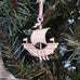pewter galley ornament on christmas tree