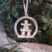 pewter inukshuk ornament on christmas tree