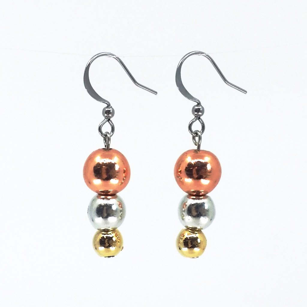 Tricolour Pearl Earrings