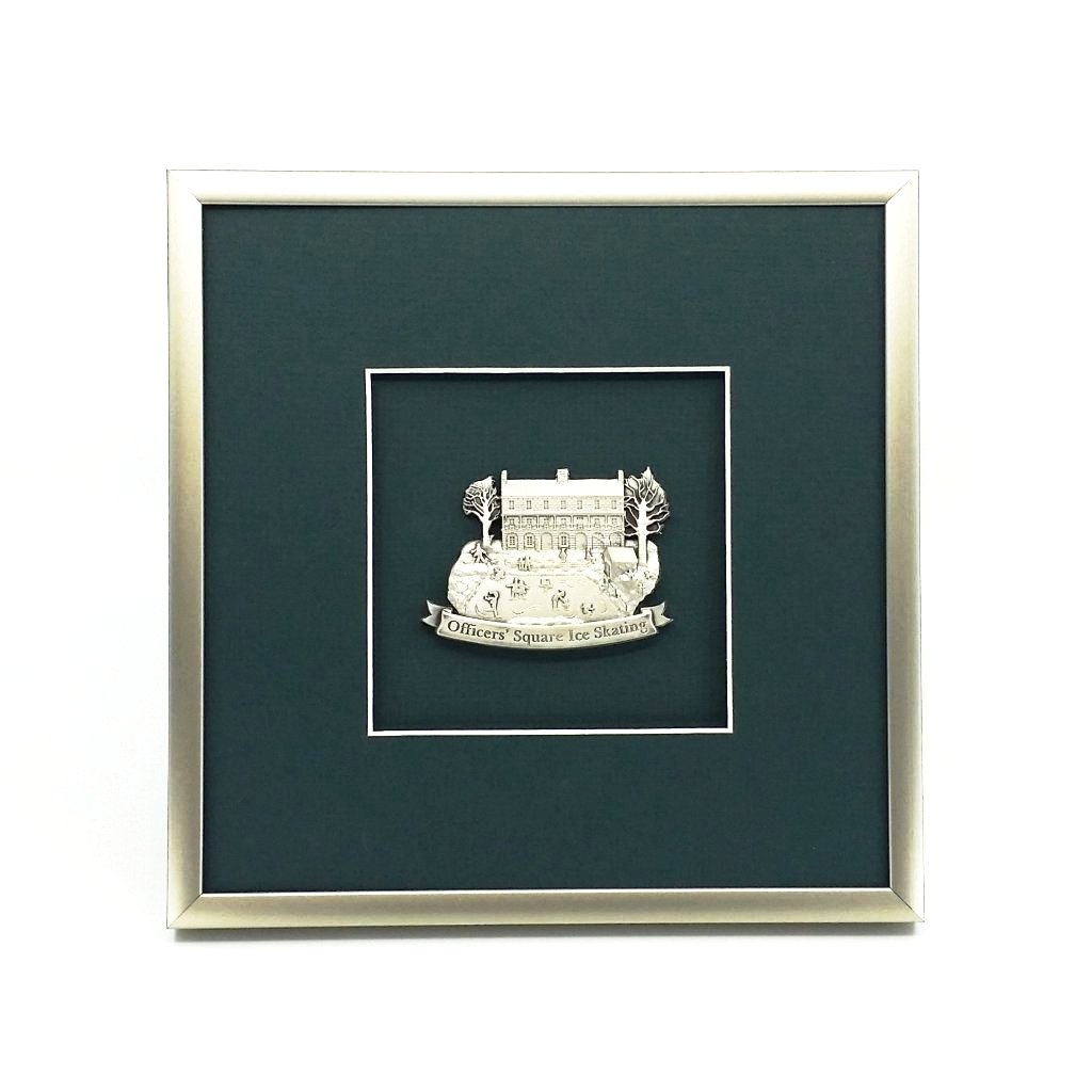 Framed Wintertime in Officers Square Ornament