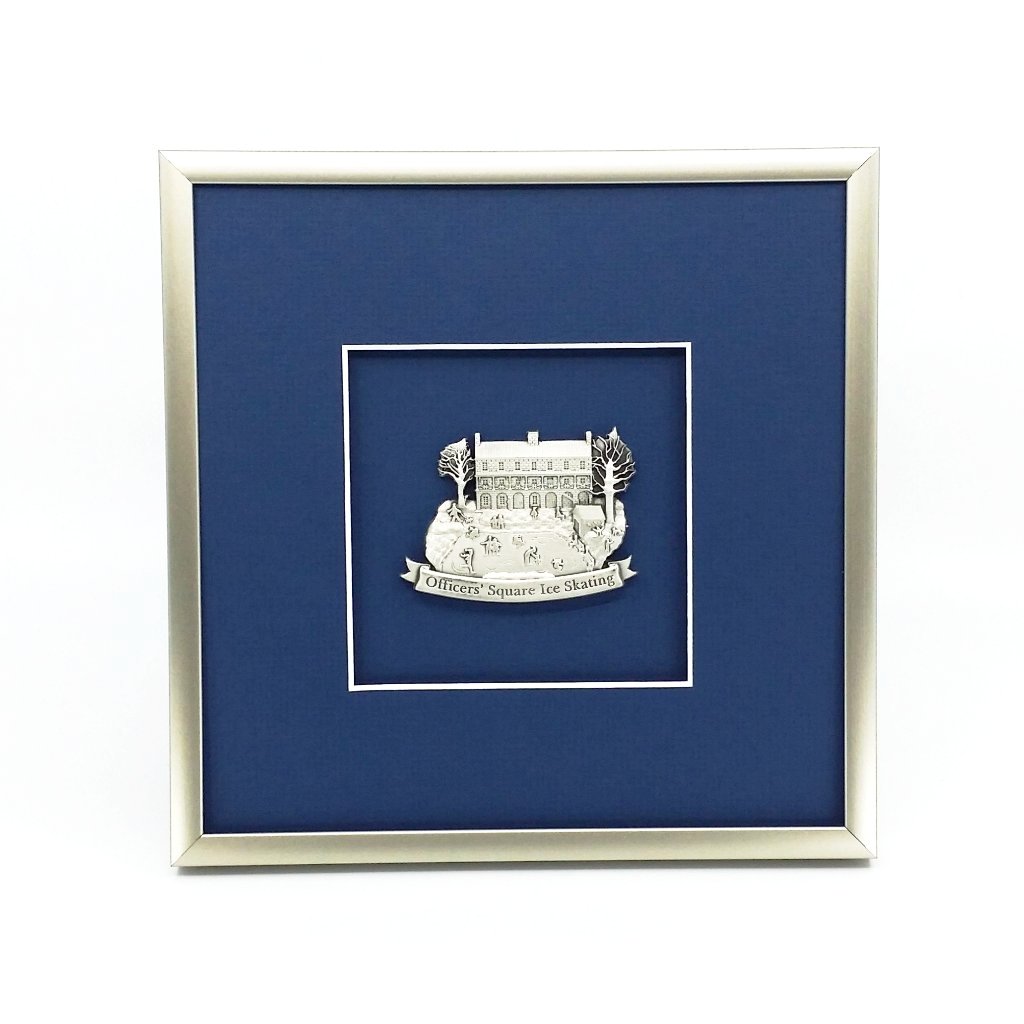 Framed Wintertime in Officers Square Ornament