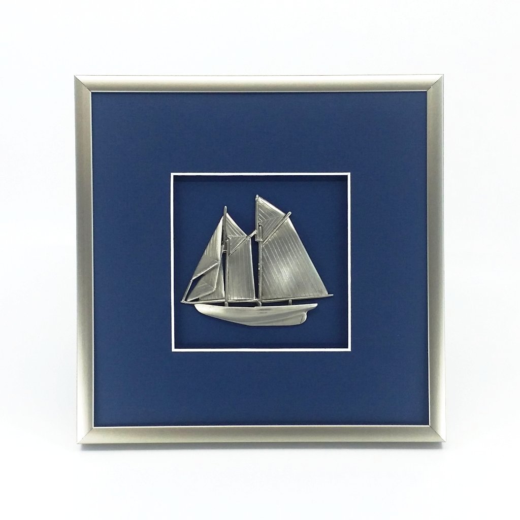 Framed Schooner Crest