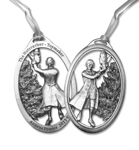 The Nutcracker. Sugar Plum Fairy. Ballet. Dance. Annual Series. 2012. Christmas Tree ornament. Made from Pewter. Blue ribbon. Made in Fredericton NB New Brunswick Canada