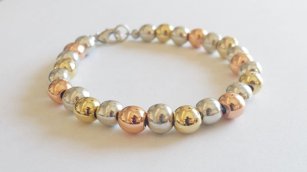 Tricolour Pearl Bracelet