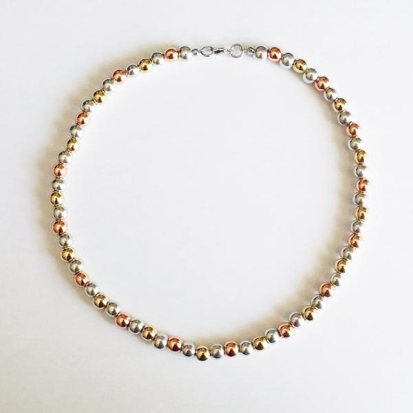 Tricolour Pearls Full String Neckwear