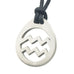 Aquarius Zodiac Pendant. Made from Pewter. Black cord. Necklace. Made in Fredericton NB New Brunswick Canada
