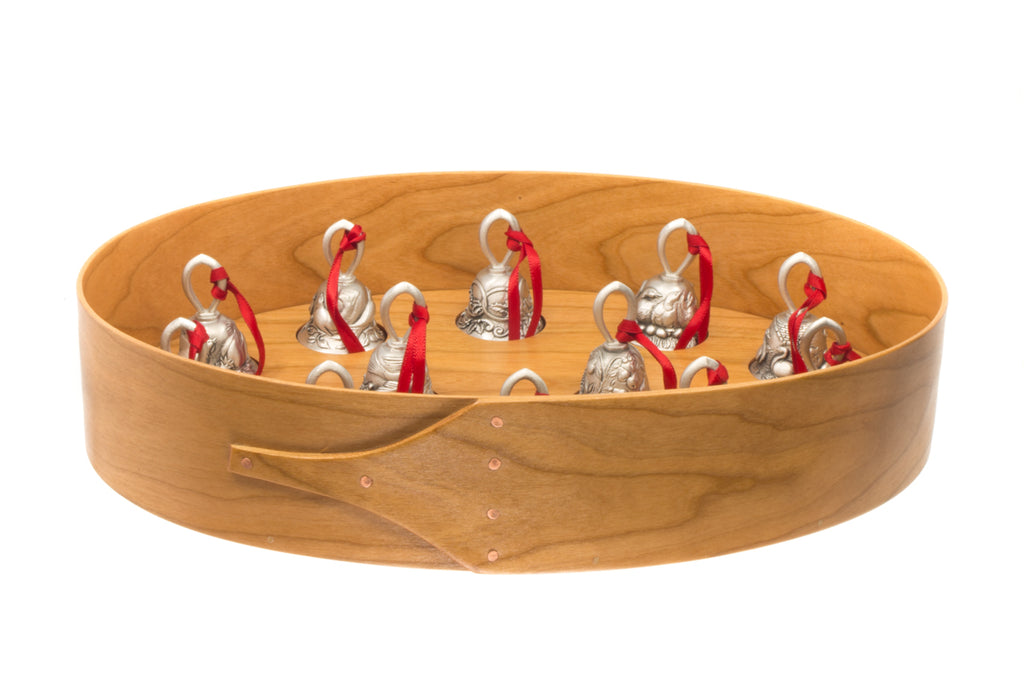 Shaker Oval Box. Made of wood by Brent Rourke. Christmas Bells. Made in Fredericton NB New Brunswick Canada