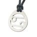 Cancer Zodiac Pendant. Made from Pewter. Black cord. Necklace. Made in Fredericton NB New Brunswick Canada