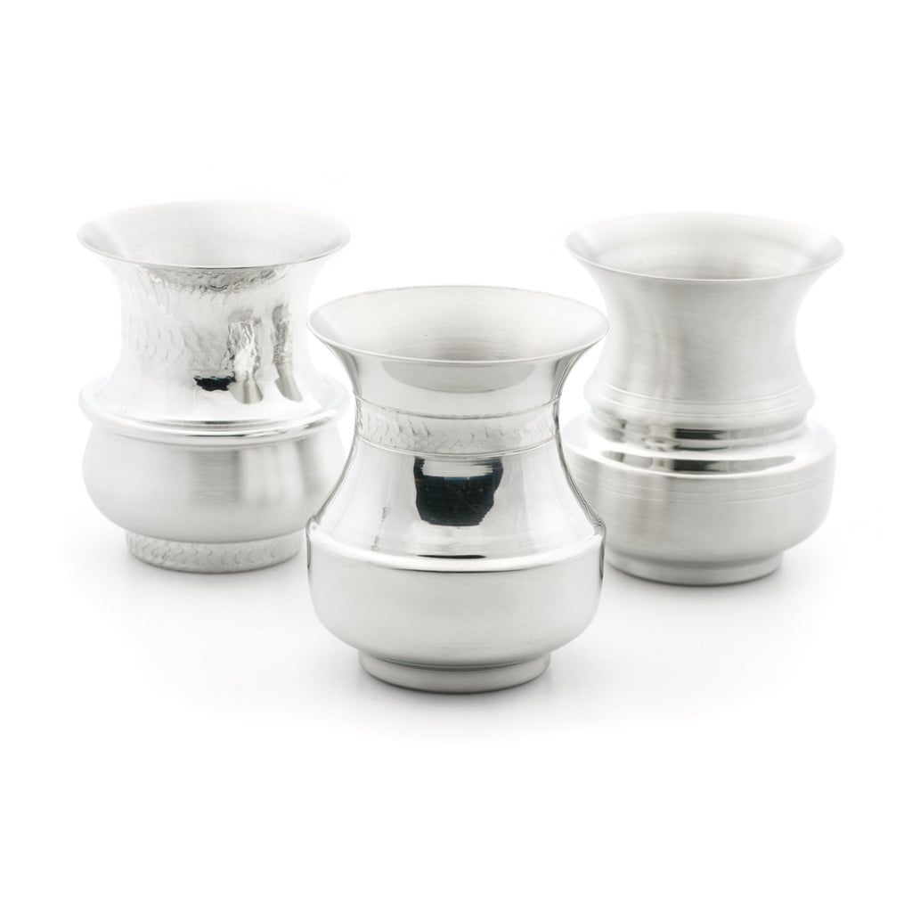 Small Freespun Vase. Various finishes. Made from Pewter. Made in Fredericton NB New Brunswick Canada