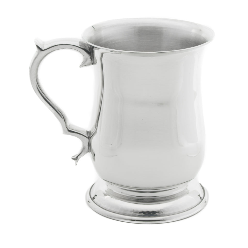Georgian Mug. Beer Mug. Polish Finish. Made from Pewter. Made in Fredericton NB New Brunswick Canada