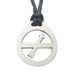 Sagittarius Zodiac Pendant. Made from Pewter. Black cord. Necklace. Made in Fredericton NB New Brunswick Canada