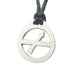 Sagittarius Zodiac Pendant. Made from Pewter. Black cord. Necklace. Made in Fredericton NB New Brunswick Canada