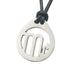 Scorpio Zodiac Pendant. Made from Pewter. Black cord. Necklace. Made in Fredericton NB New Brunswick Canada