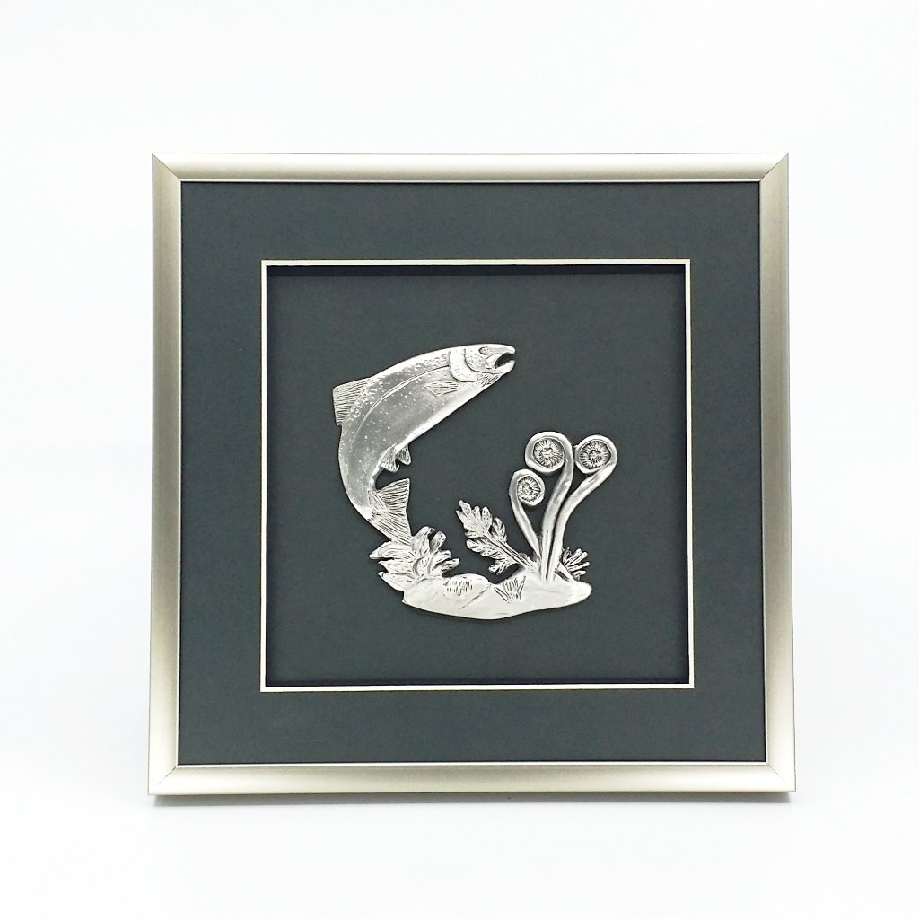 Framed Salmon & Fiddlehead Crest