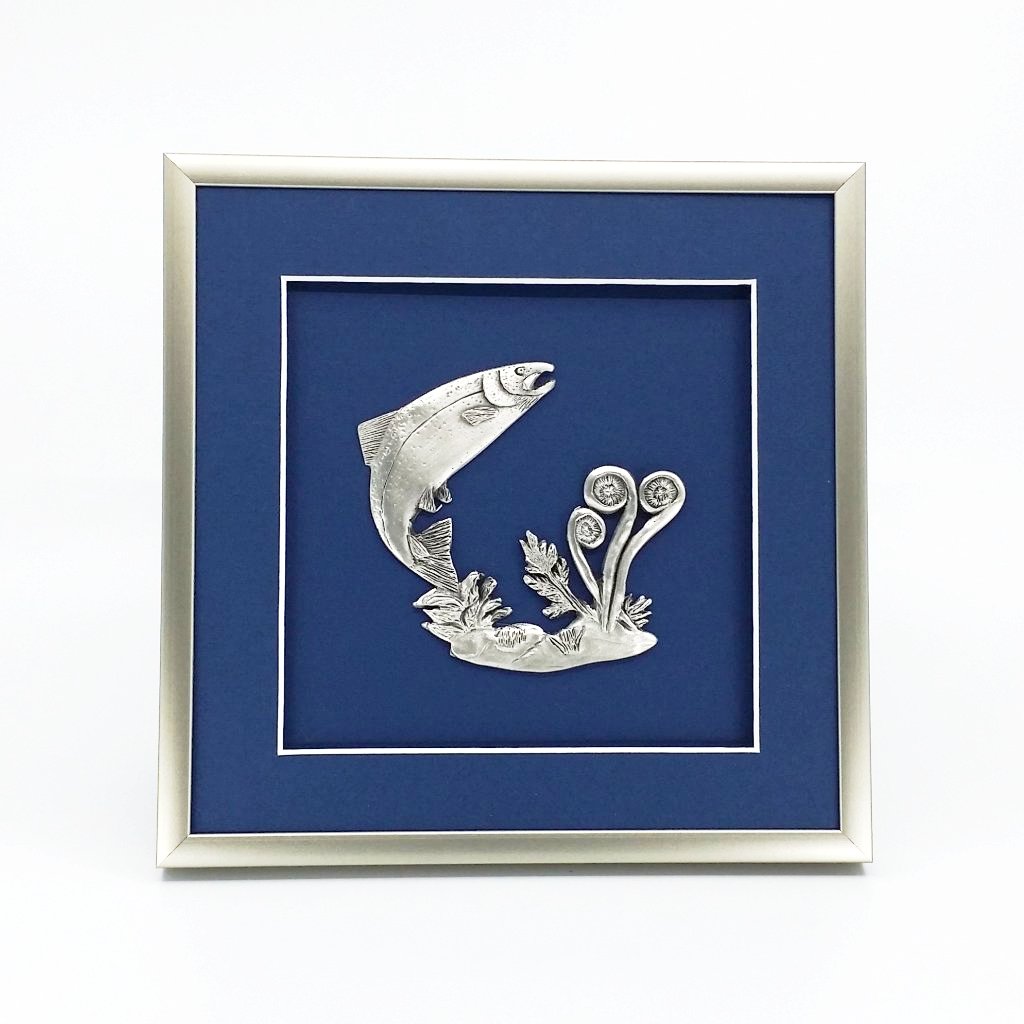 Framed Salmon & Fiddlehead Crest