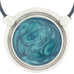 Inspiration Pendant. Teal Blue Enamel. Necklace. Black Cord. Made from Pewter.  Made in Fredericton NB New Brunswick Canada