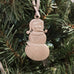 pewter snowman ornament on christmas tree