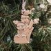 pewter sled ornament on christmas tree