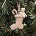 pewter stocking ornament on christmas tree