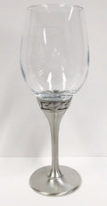 Wine Goblet with Glass Insert and Pewter Stem