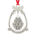 Twelve Drummers Drumming 12 Day of Christmas Tree ornament. Made from Pewter. Red ribbon. Made in Fredericton NB New Brunswick Canada
