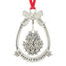 Twelve Drummers Drumming 12 Day of Christmas Tree ornament. Made from Pewter. Red ribbon. Made in Fredericton NB New Brunswick Canada