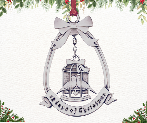 2 Turtle Doves – 12 Days of Christmas Ornament