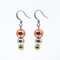 Boucles d'oreilles perles tricolores Feuilles d'automne