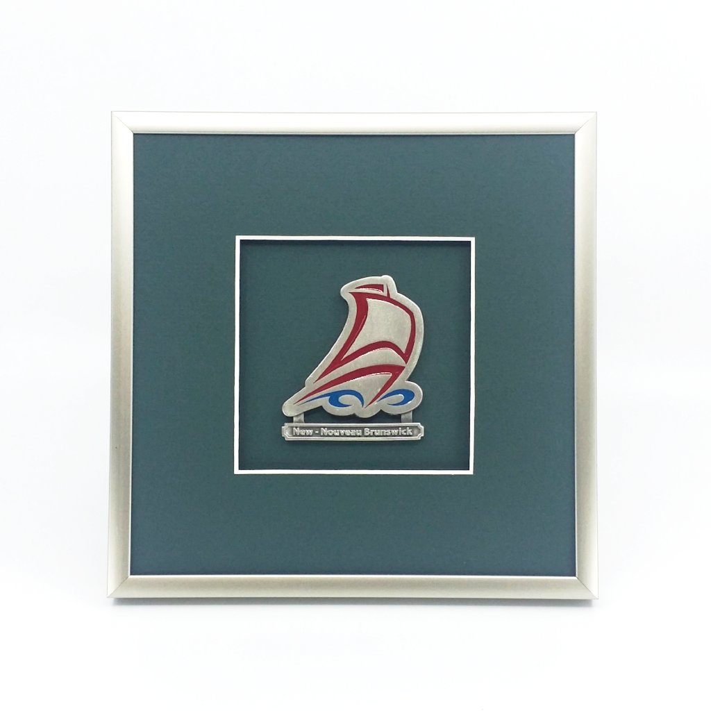 Framed Large Galley Crest with Enamel