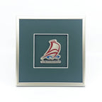 Framed Large Galley Crest with Enamel