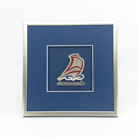Framed Large Galley Crest with Enamel