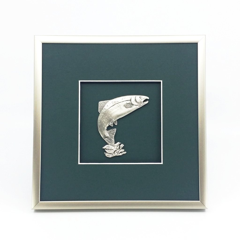 Framed Large Salmon Crest