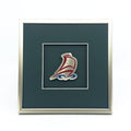 Framed Large Galley Crest with Enamel Without Text