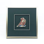 Framed Large Galley Crest with Enamel Without Text