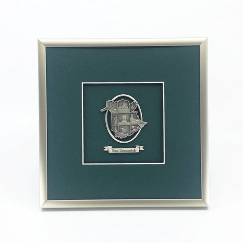 Framed New Brunswick Stories Ornament + NB Banner Crest