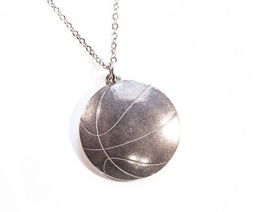 Basketball  Pewter Pendant