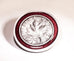 Canadiana Pewter Coaster with smooth red enamel