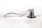 Pewter candle snuffer with a long curved handle