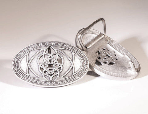Large Celtic Knot Pewter Belt Buckle