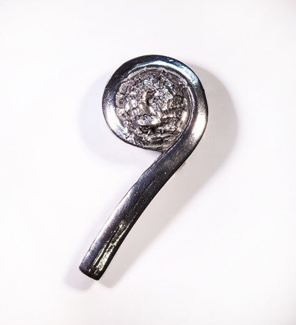 NB Fiddlehead Pewter  Brooch