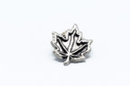 Single maple leaf pewter lapel pin