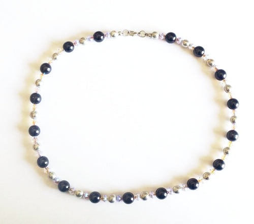 Black pearl Swarovski Crystal Neckwear