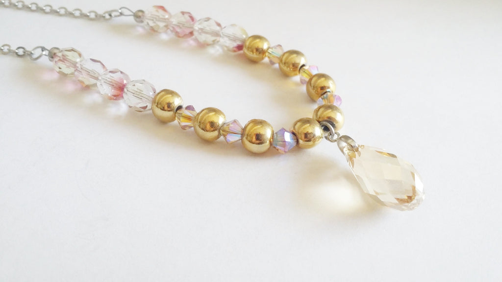 Golden Tear Swarovski Crystal Neckwear